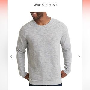 New w/ tags Marine Layer Men's Heather Grey Sherpa Crew Pullover size M